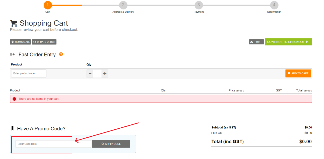 How to use a promo code